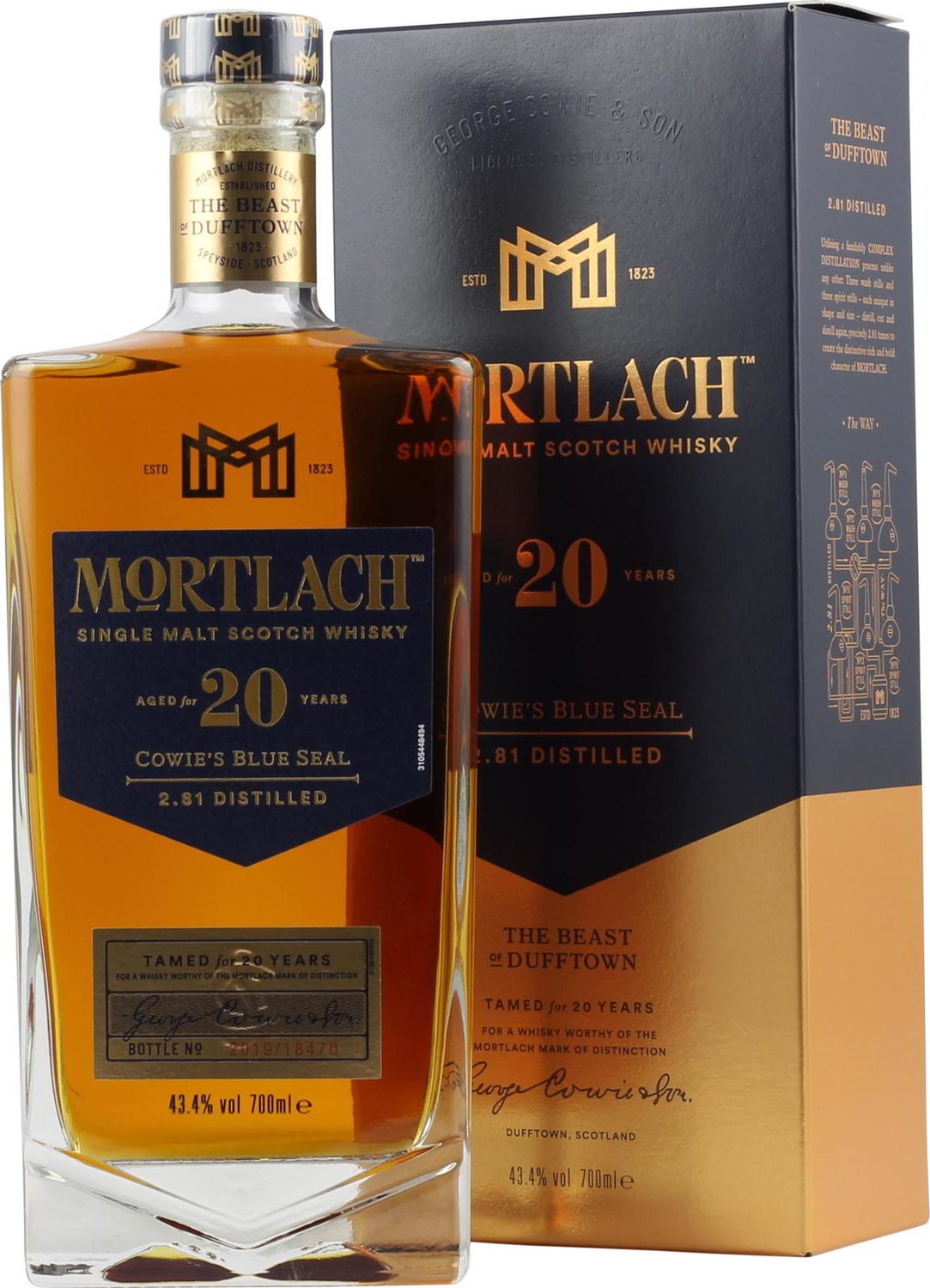 Mortlach 20 yo Cowies Blue Seal Whisky | 43,4% | 0,70 l | Dryckeslaget