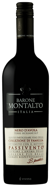Barone Montalto Collezione Di Familia Nero D'Avola Passivento | 14% | 0,75 l