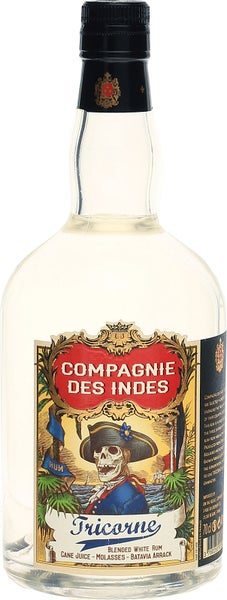 Compagnie Des Indes Tricorne White Rum (Zuckerrohrsaft, Melasse,&nbsp;indonesischer Arrack) | 43% | 0,70 l