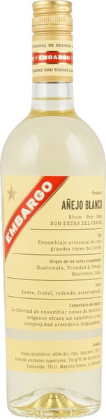 Embargo Anejo Blanco Rum | 40% | 0,70 l