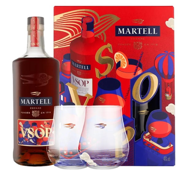 Martell VSOP + 2 Glasses | 40% | 0,70 l