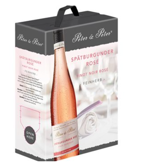 Peter & Peter Sp&auml;tburgunder Ros&eacute; Feinherb | 10,5% | 3 l BIB